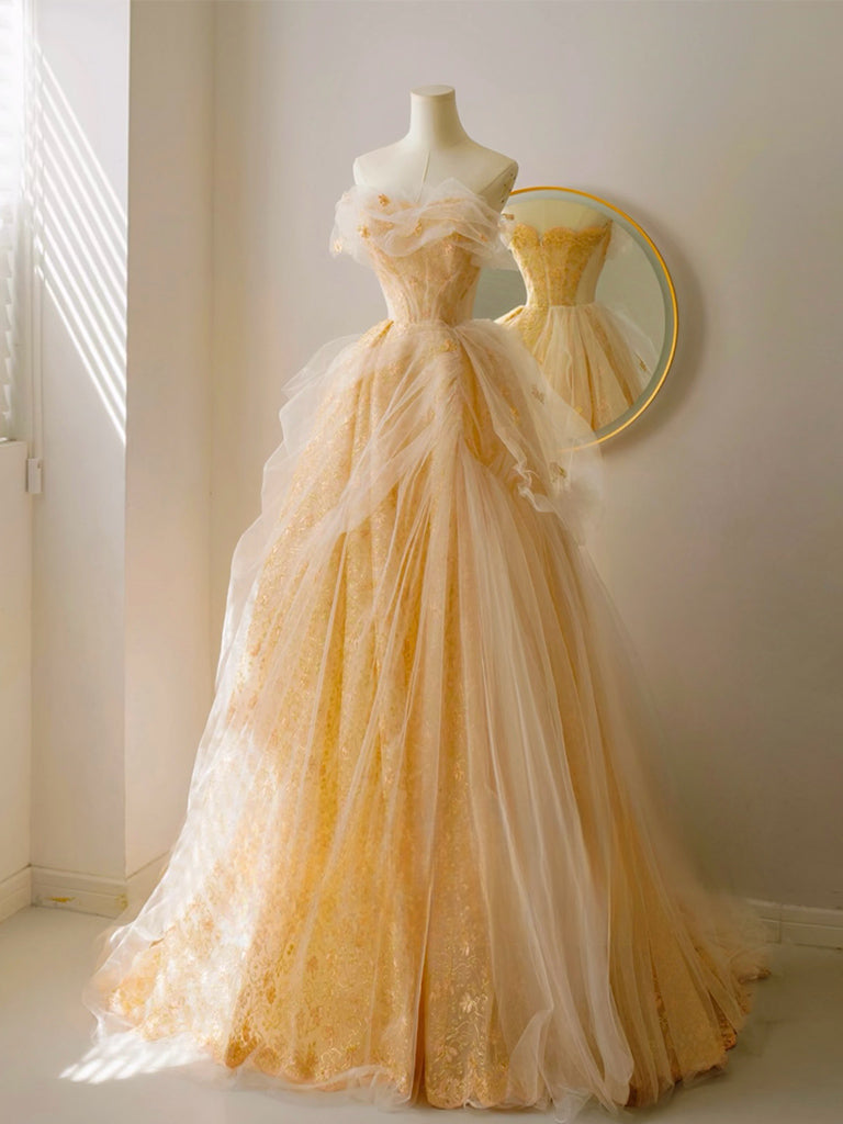 Champagne Prom Dresses, Prom Dresses 2026, Champagne Formal Dresses  toptby