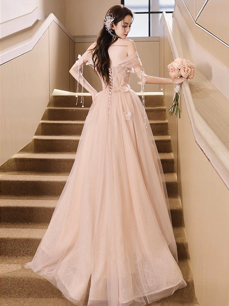 2025 Champagne evening dress popular autumn new banquet fairy bar mitzvah host catwalk dress overseas sources