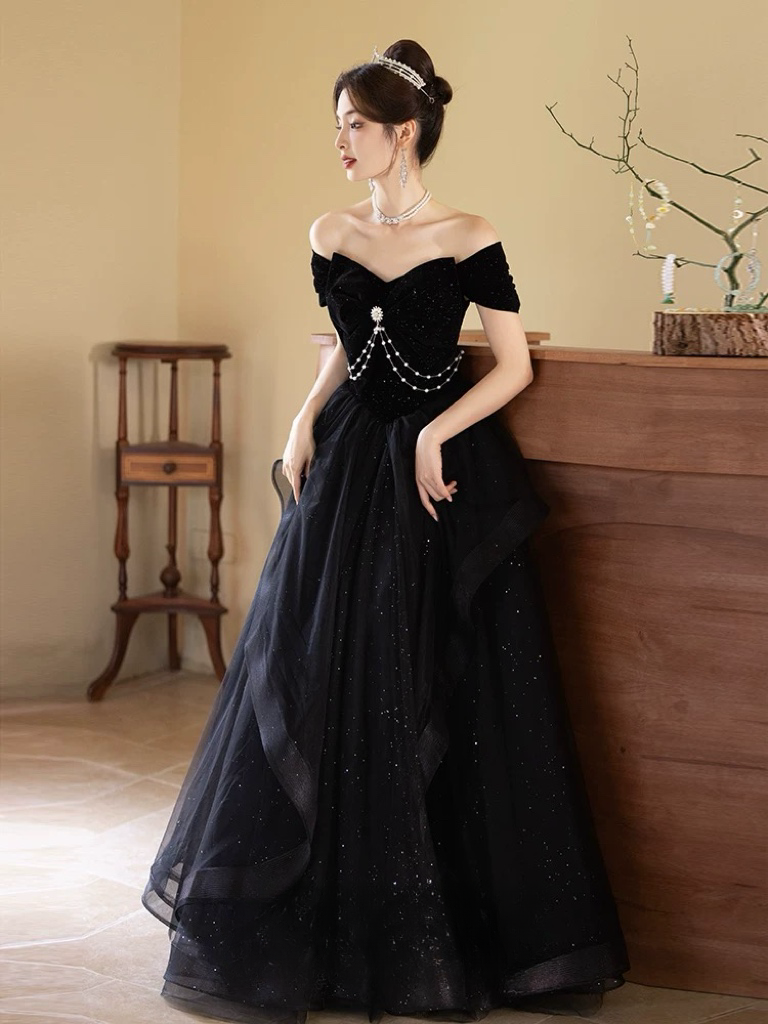 plus size velvet evening dresses Xscape Women's Plus Size Long Off the Shoulder Velvet Gown, 16W main image 0