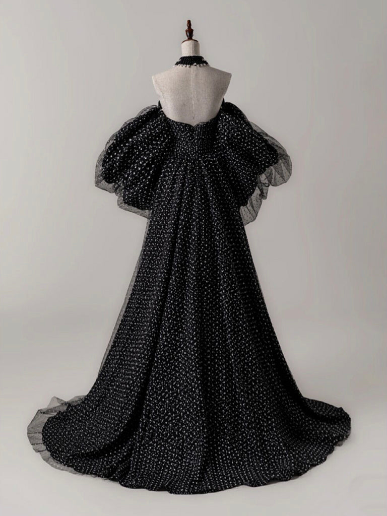 Black A-line Tulle Dress