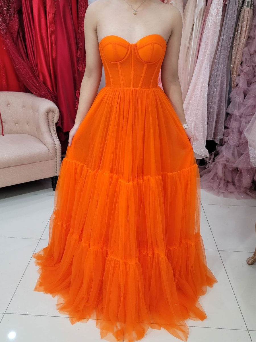 Orange Tulle Dress