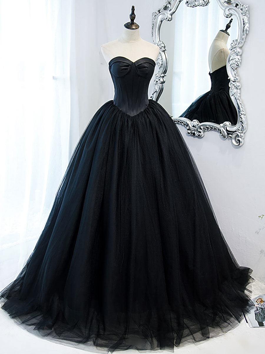 Black tulle long prom dress, black tulle formal dress – toptby Black tulle long prom dress, black tulle formal dress – toptby