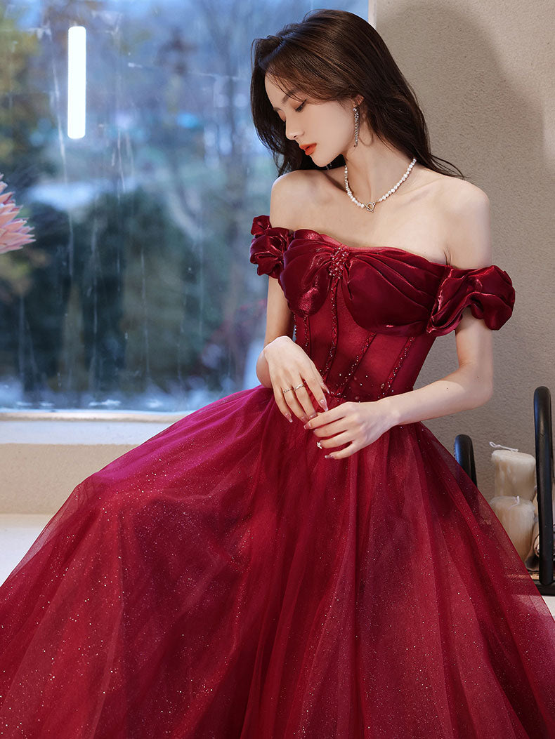 chinese dress ladies Scarlett Off-Shoulder Maxi Dress in Cotton main image 1