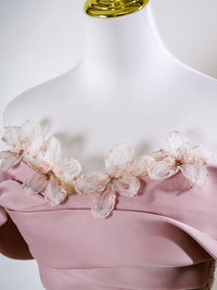 A-Line Off Shoulder Tulle Lace Champagne Long Prom Dress, Champagne Long Formal Dress