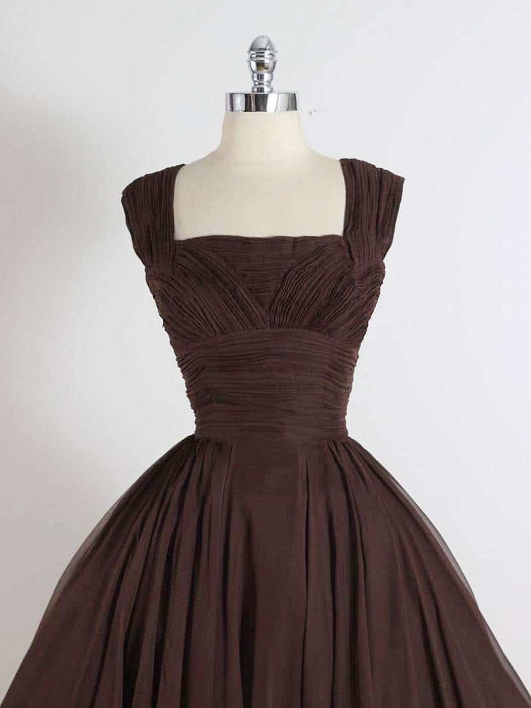 Brown A-Line Short Prom Dresses, Brown Short Homecoming Dress