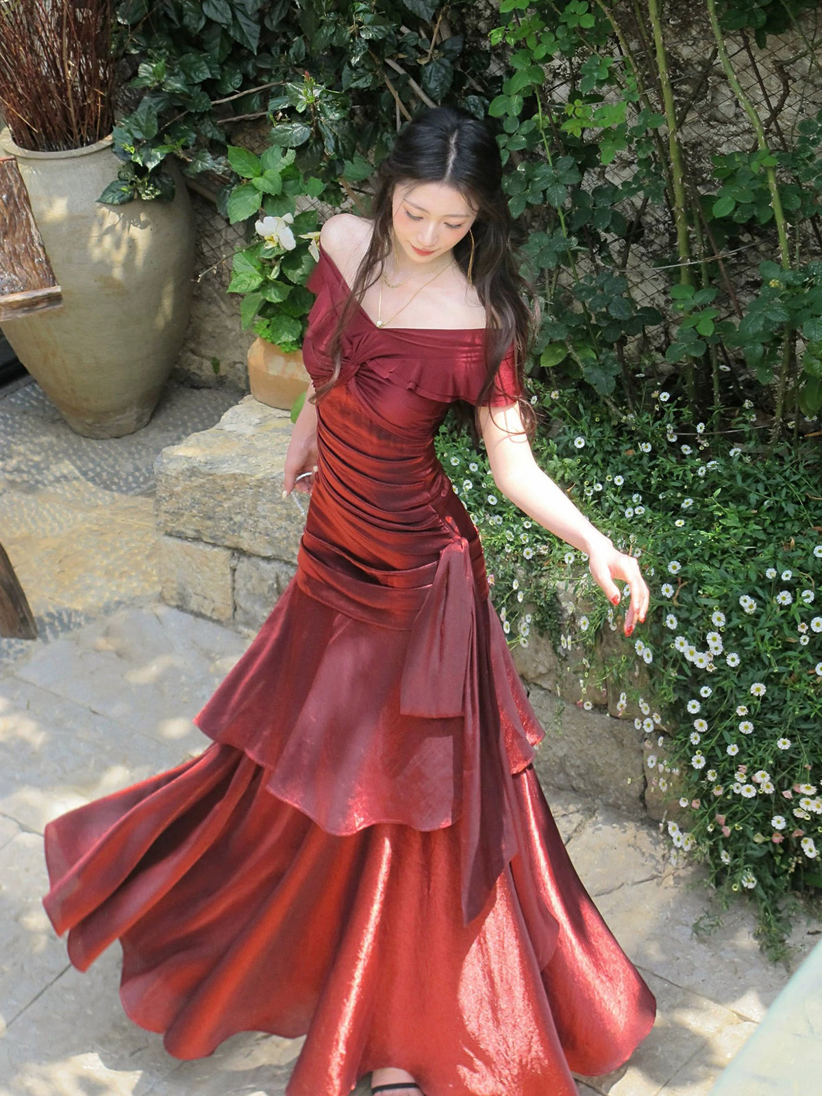 burgundy party dress Zapaka Women Homecoming with Appliques Satin A Line Off the Shoulder Short Cocktail Dress, Burgundy / US16 %0D%0AColor%20may%20vary%20due%20to%20lighting%20on%20images ZAPAKA Women Velvet Off the