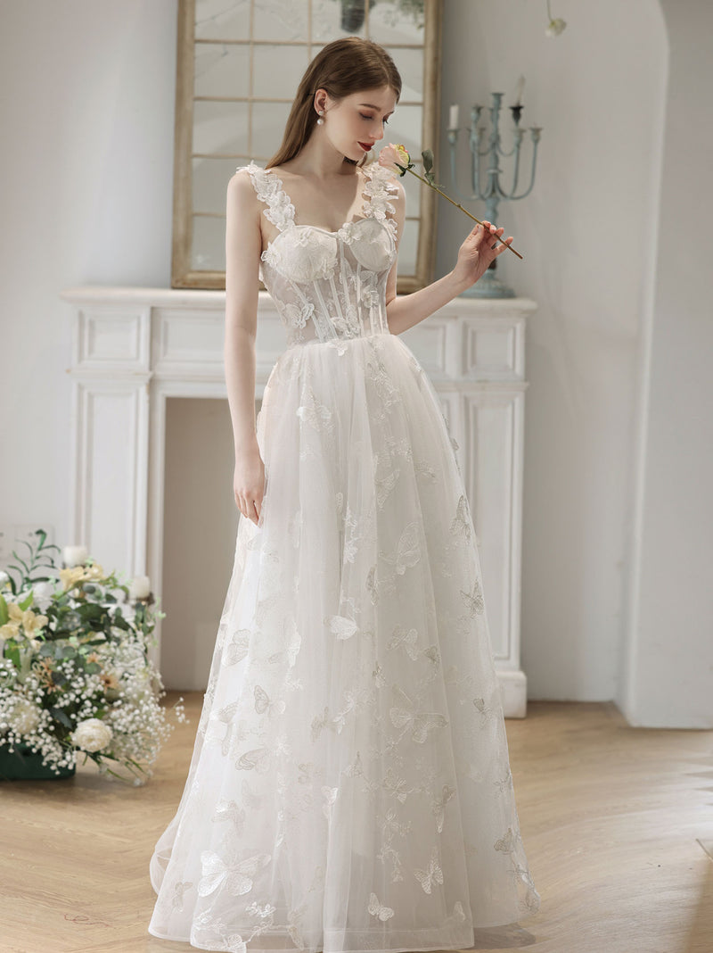A-Line Sweetheart Neck Beige Lace Long Prom Dress, Beige Formal Dress toptby A-Line Sweetheart Neck Beige Lace Long Prom Dress, Beige Formal Dress toptby