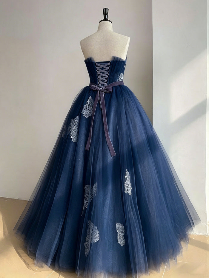 Sweetheart Neck Blue Long Prom Dresses, Blue Formal Gown Evening Dress toptby Sweetheart Neck Blue Long Prom Dresses, Blue Formal Gown Evening Dress toptby