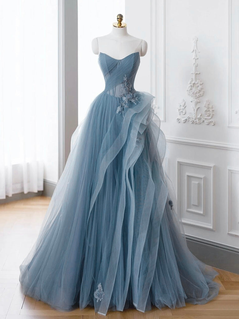 Tulle Bluish Gray Dress Ice Queen Gray Flowy Tulle Dress S-M Tulle Bluish Gray Dress Ice Queen Gray Flowy Tulle Dress S-M