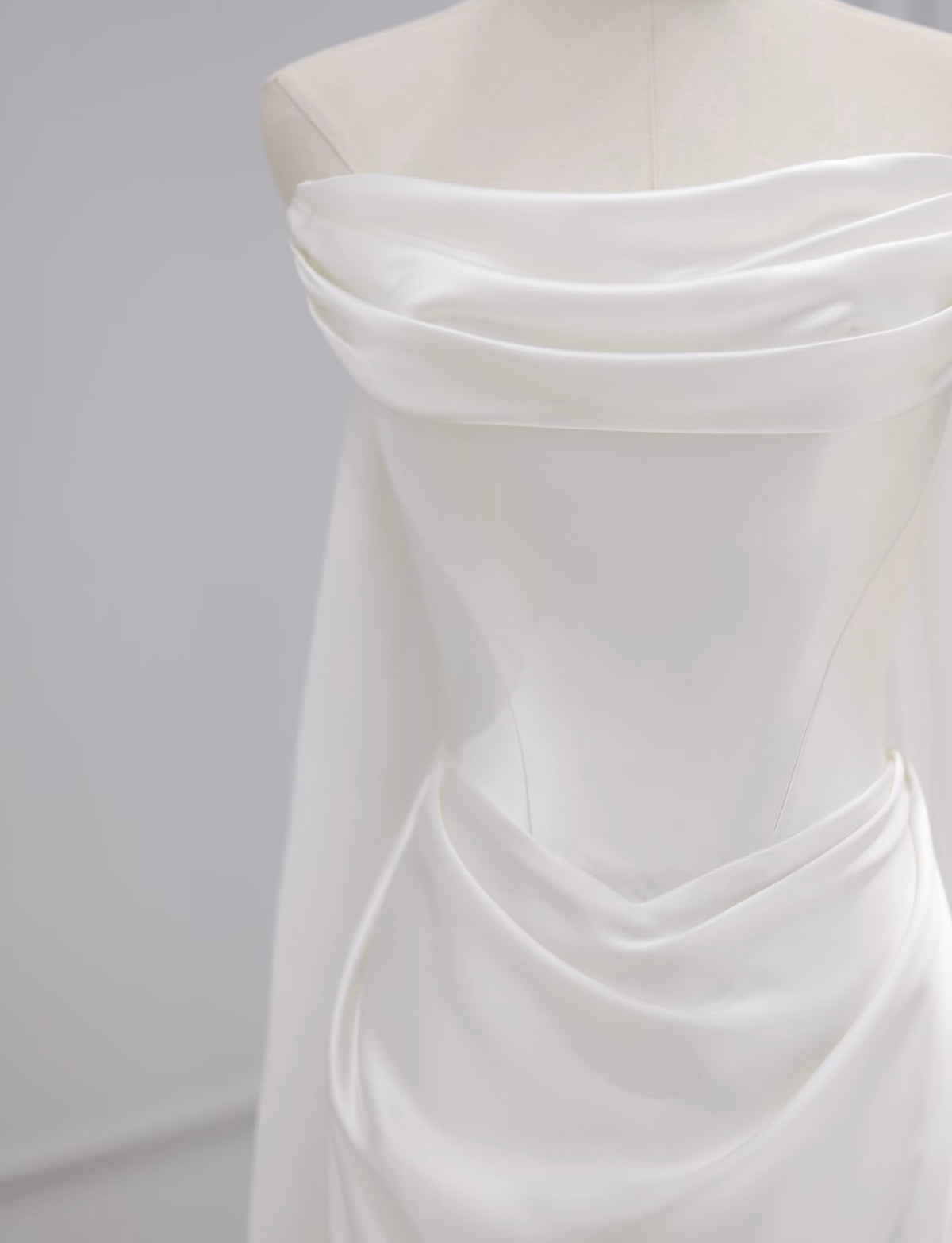 A-Line Satin White Long Prom Dress, White Long Formal Dress