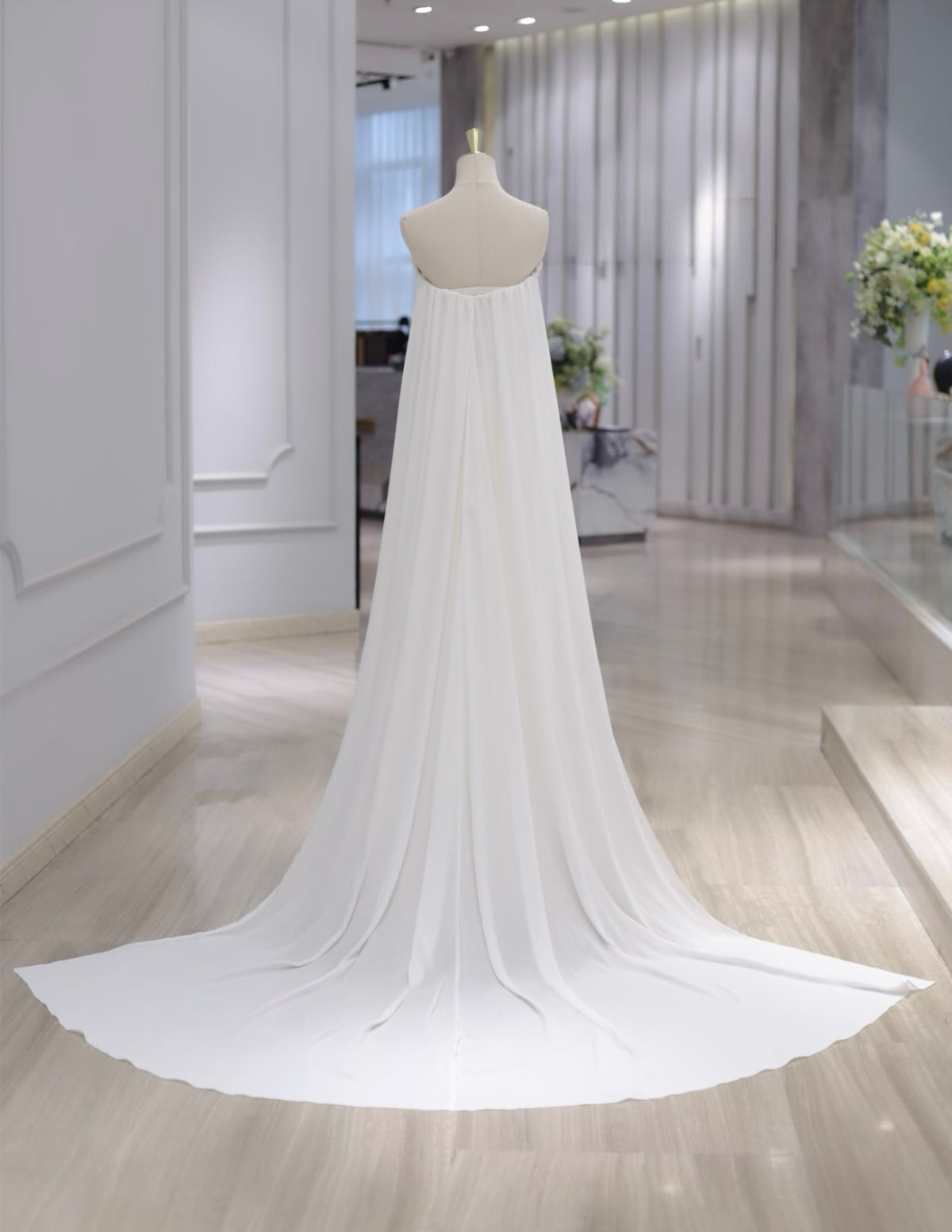 A-Line Satin White Long Prom Dress, White Long Formal Dress