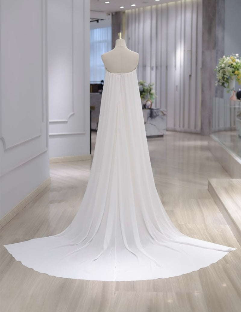 A-Line Satin White Long Prom Dress, White Long Formal Dress