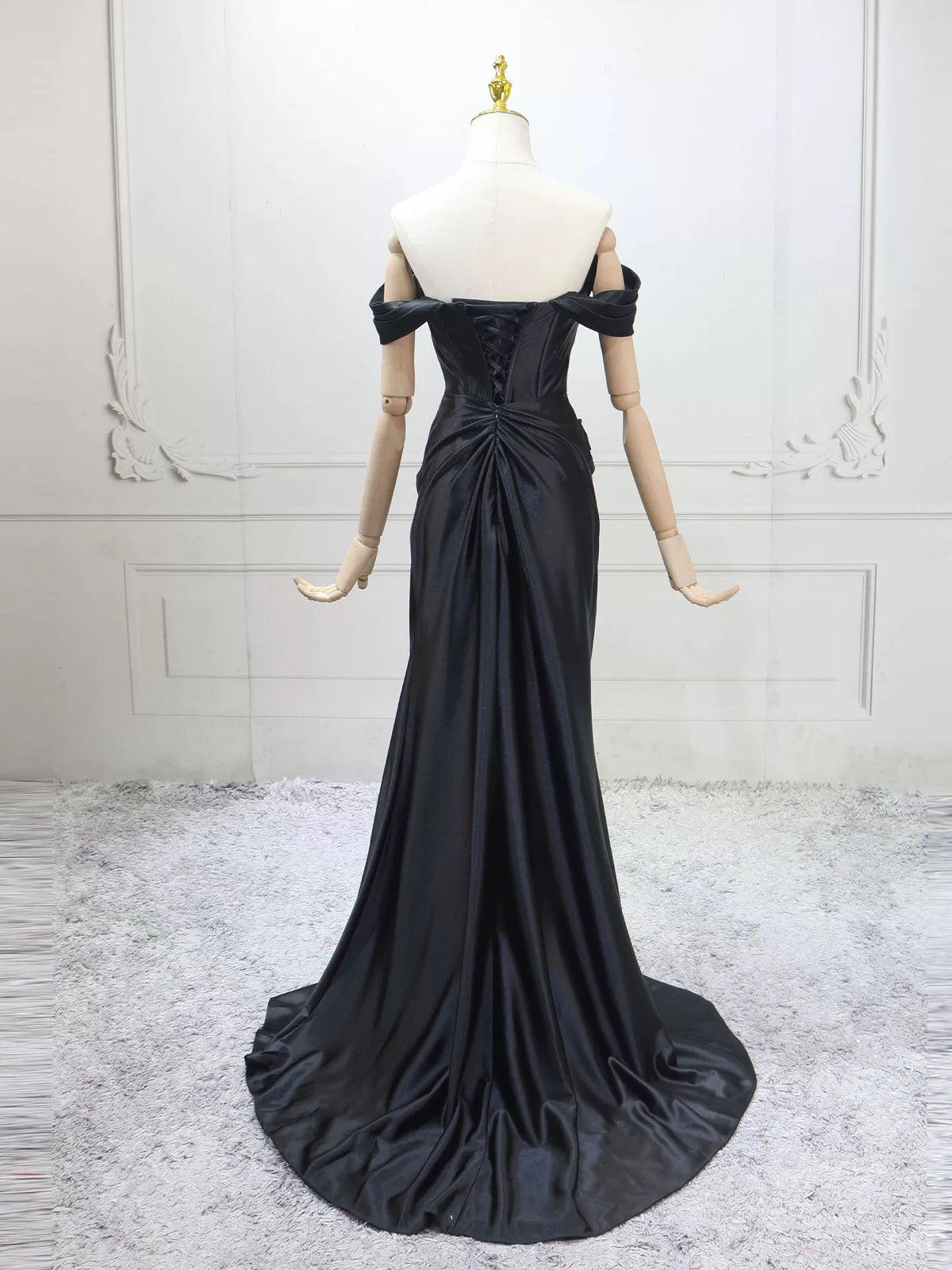 Simple Off Shoulder Black Long Prom Dress, Black Long Formal Dress toptby Simple Off Shoulder Black Long Prom Dress, Black Long Formal Dress toptby