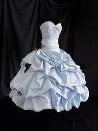 Unique Sweetheart irregular Light Blue Short Prom Dress with Beads