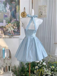 Cute Sweetheart Neck Short Blue Prom Dress, Blue Homecoming Dress