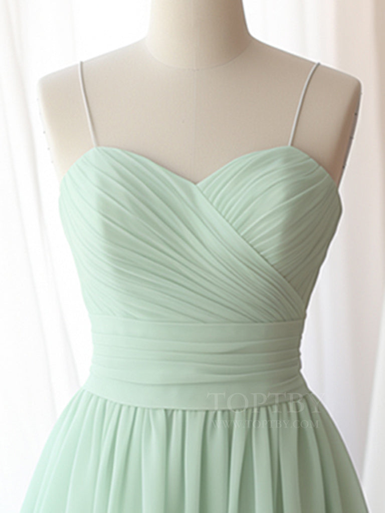 A-Line Sweetheart Neck Chiffon Green Short Prom Dress, Green Homecoming Dress