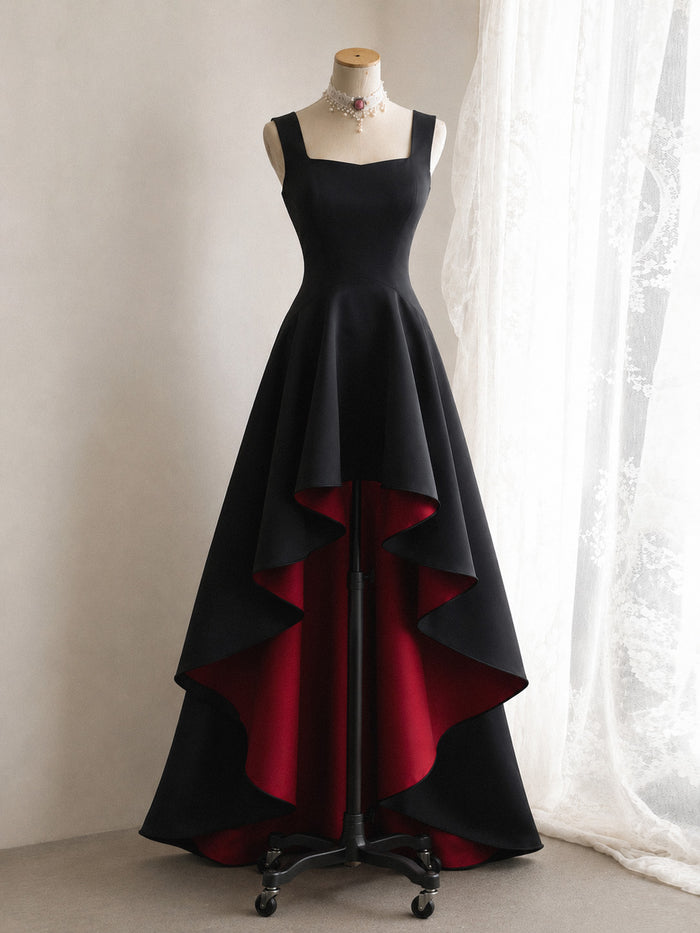 A-line Sweetheart Neck Black Short Homecoming Dress with Beads – toptby