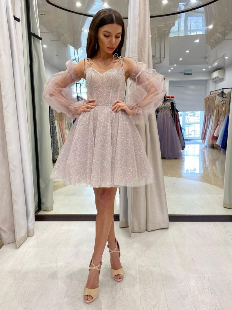 short prom dresses sequin Backless Sequins Sparkly Short Prom Dress Mini Homecoming Dress ARD3138