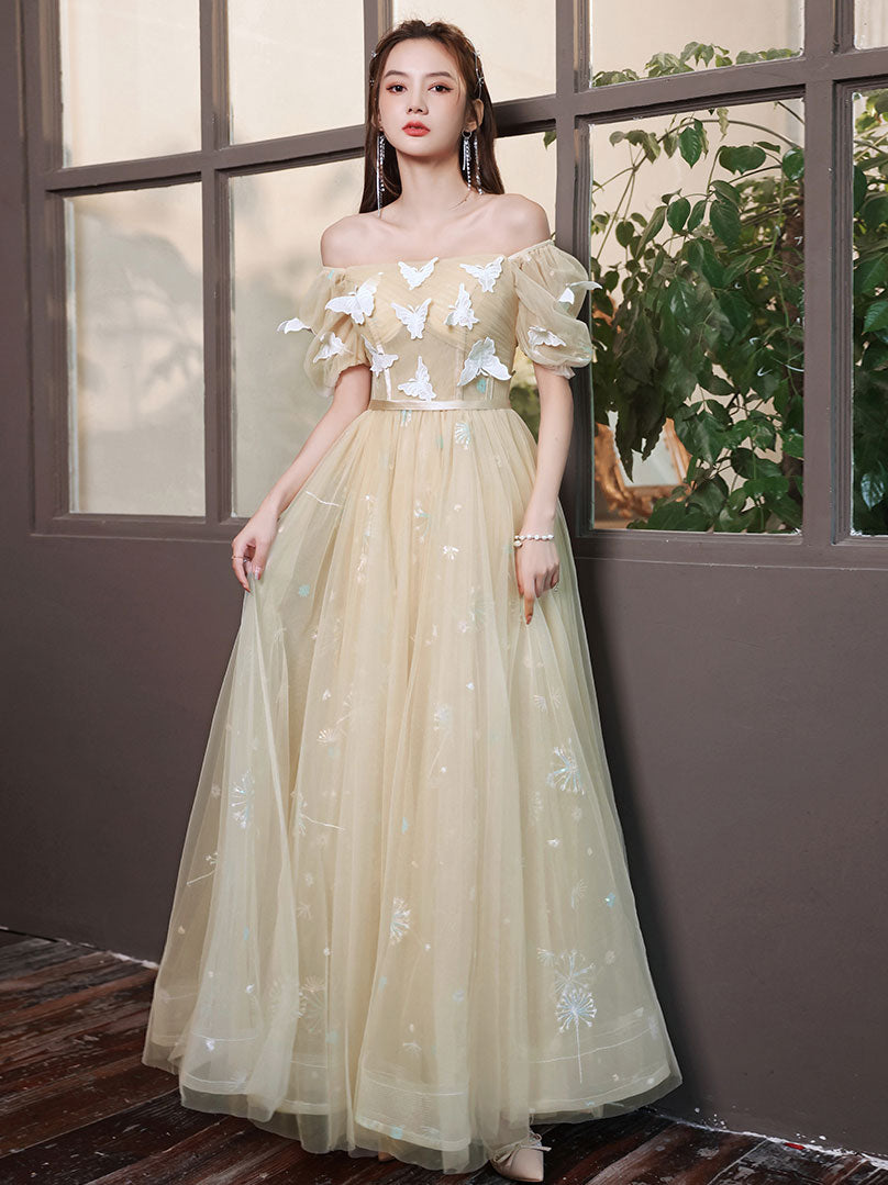 white christmas dresses Andrea & Leo A1289 Floral A Line Long Formal Prom Dress main image 0