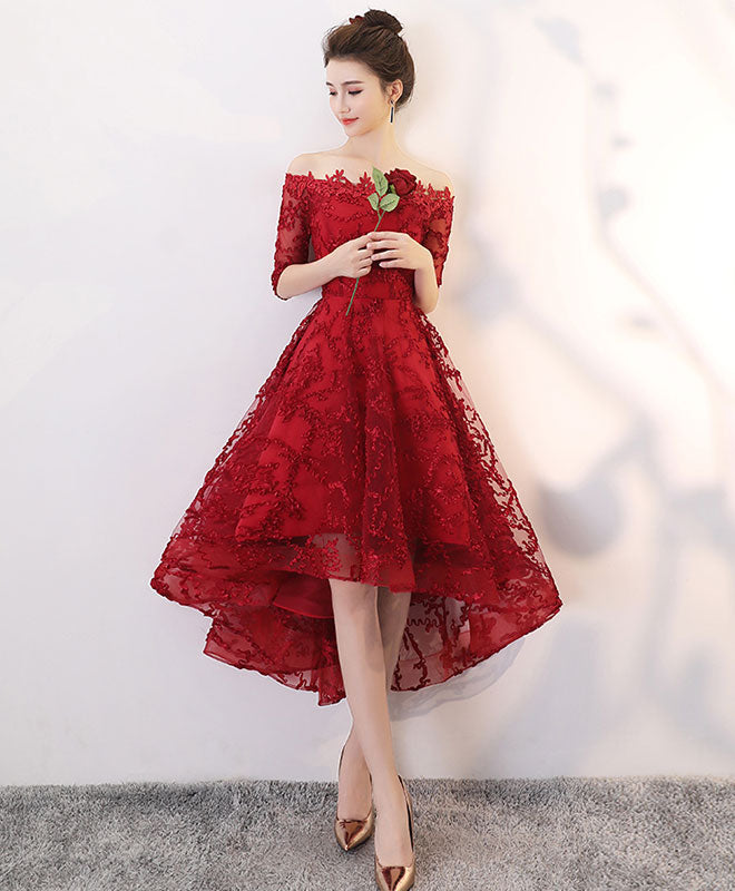 burgundy lace homecoming dress Short Burgundy Hoco Dress: Dave & Johnny 12619 Burgundy / 00