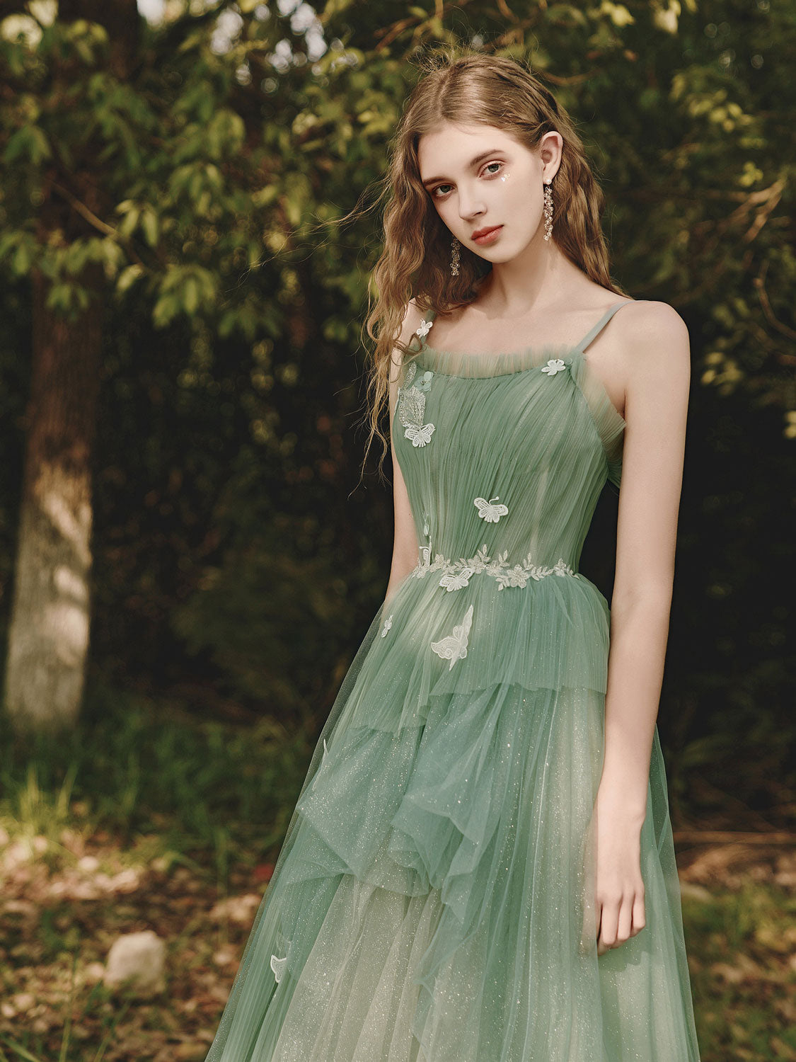 Moss Green Prom Dress