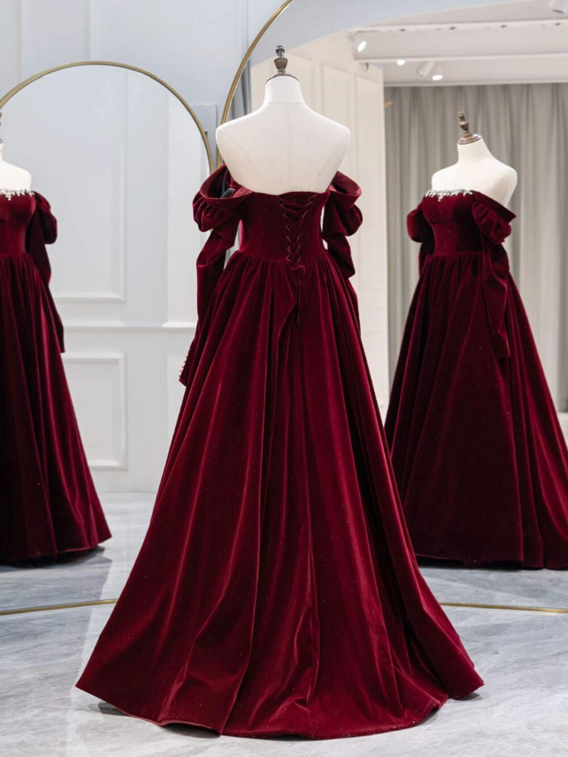 Burgundy velvet tulle prom dress burgundy evening dress · Little Cute ·  Online Store Powered by Storenvy