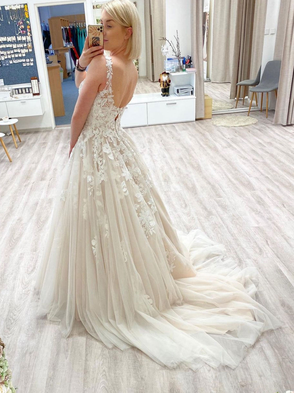 champagne ivory prom dress Ellie Wilde Style EW122040 | Ellie Wilde Dresses