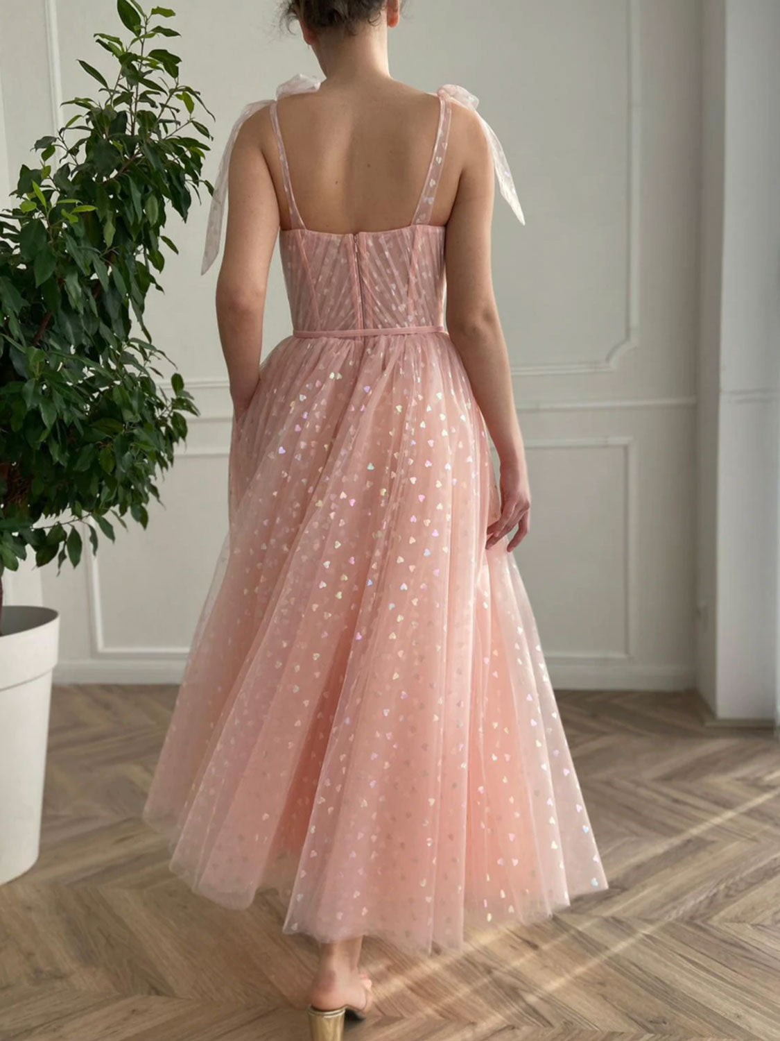 Pink sweetheart neck tulle short prom dress, pink tulle formal dress toptby Pink sweetheart neck tulle short prom dress, pink tulle formal dress toptby