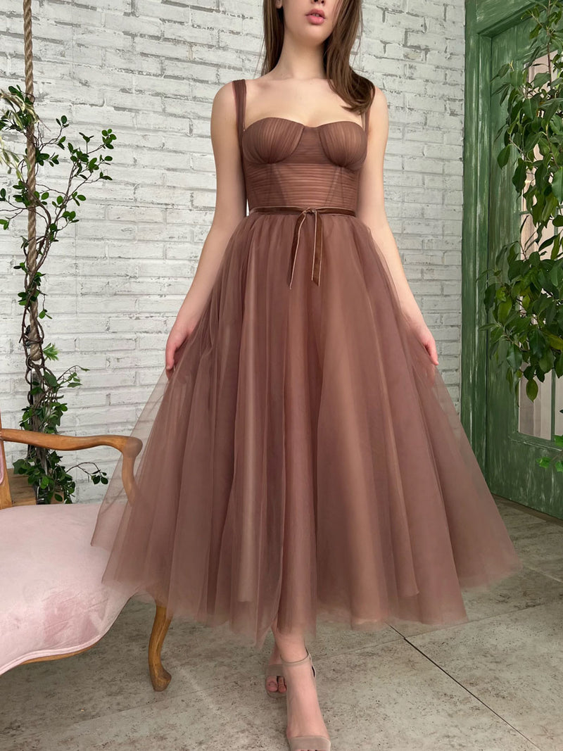 Simple sweetheart neck tulle prom dress, short bridesmaid dress toptby Simple sweetheart neck tulle prom dress, short bridesmaid dress toptby