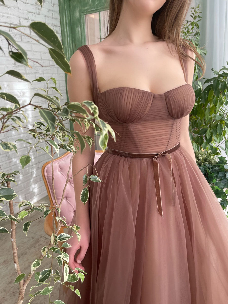 Simple sweetheart neck tulle prom dress, short bridesmaid dress toptby Simple sweetheart neck tulle prom dress, short bridesmaid dress toptby
