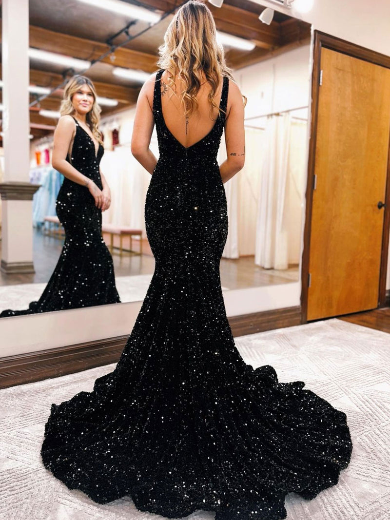 Unique Velvet Sequin Burgundy Mermaid Long Prom Dress, Sequin Formal E toptby Unique Velvet Sequin Burgundy Mermaid Long Prom Dress, Sequin Formal E toptby