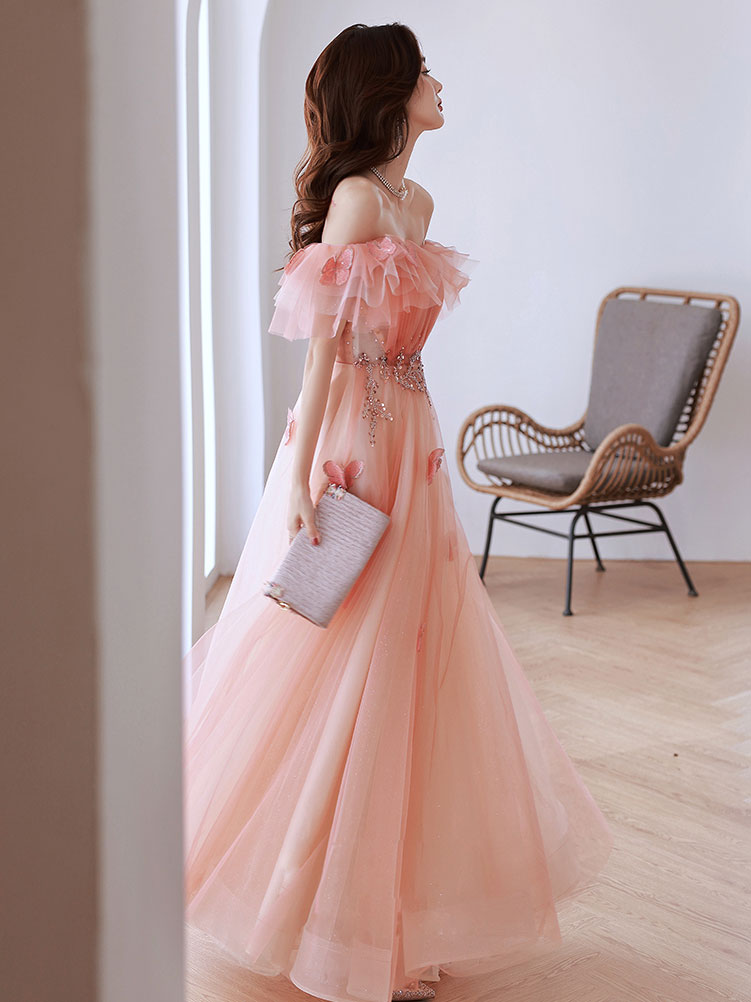 New Graduation Dress Pink Long Korean Style Beadings Banquet Guests Gown  Birthday Prom Party Dress Vestidos Formales - Graduation Dresses -  AliExpress
