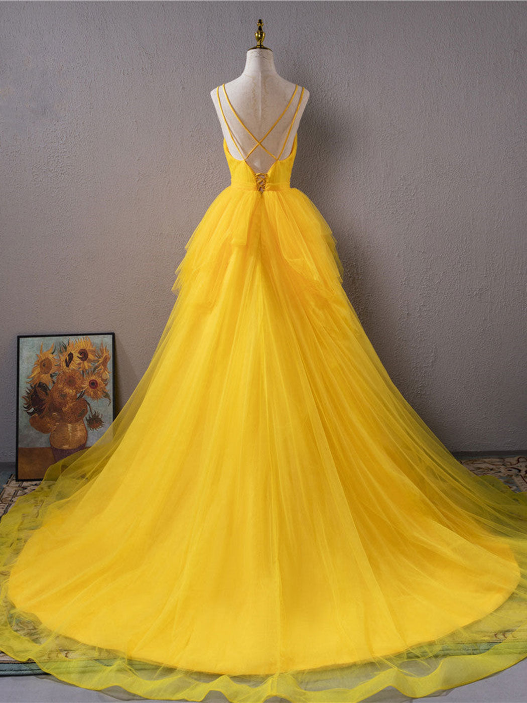 yellow graduation dress yellow dress sleeveless A-line Yellow Prom Dress,Yellow Sleeveless Graduation Dress Y1842 Simplepromdress