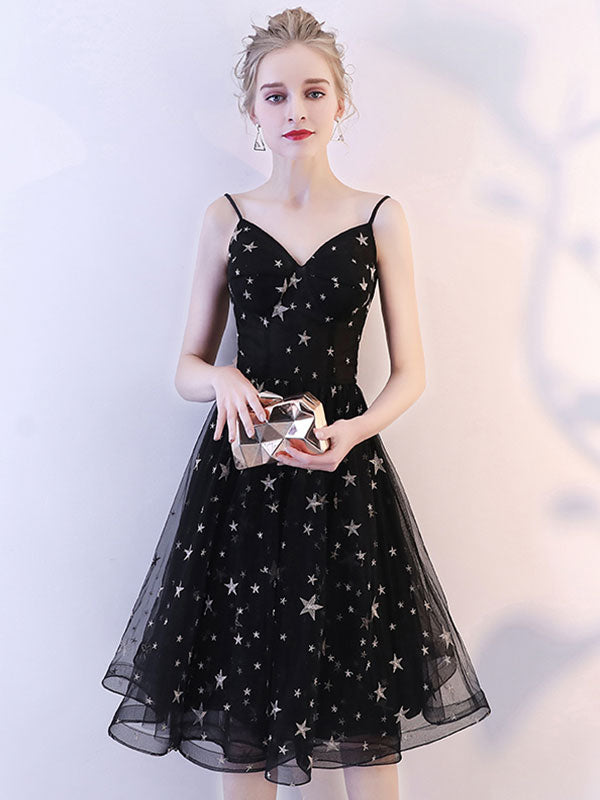 Black tulle lace short prom dress, black tulle homecoming dress toptby Black tulle lace short prom dress, black tulle homecoming dress toptby