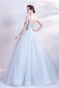 Gray tulle long prom dress tulle long evening dress