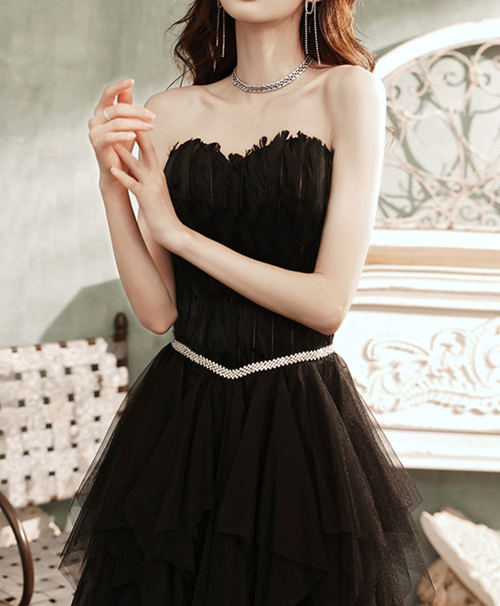 black tulle long prom dress black tulle evening dress