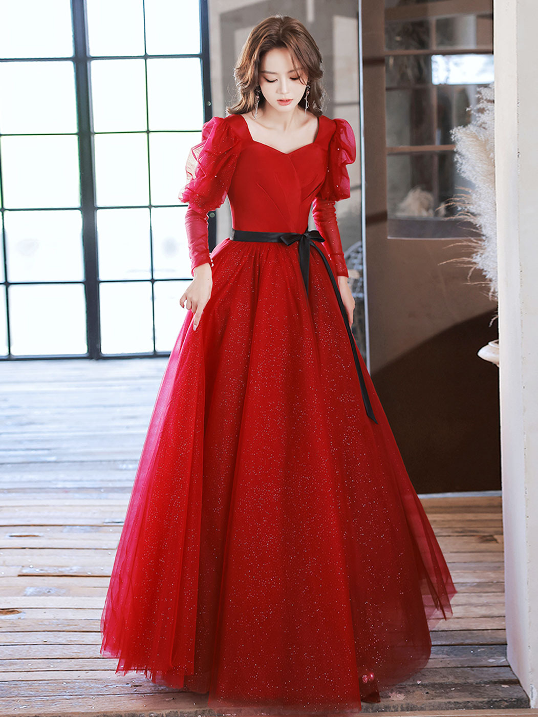 RF - Red color Georgette Gown Dress. - New In - Indian