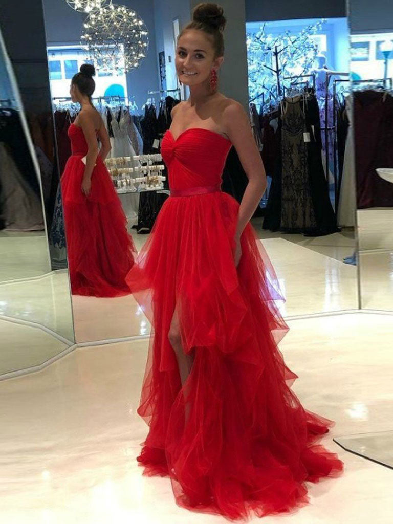 champagne high low prom dress Champagne High Low Tulle Prom Dress Featuring Halter Neck Bodice